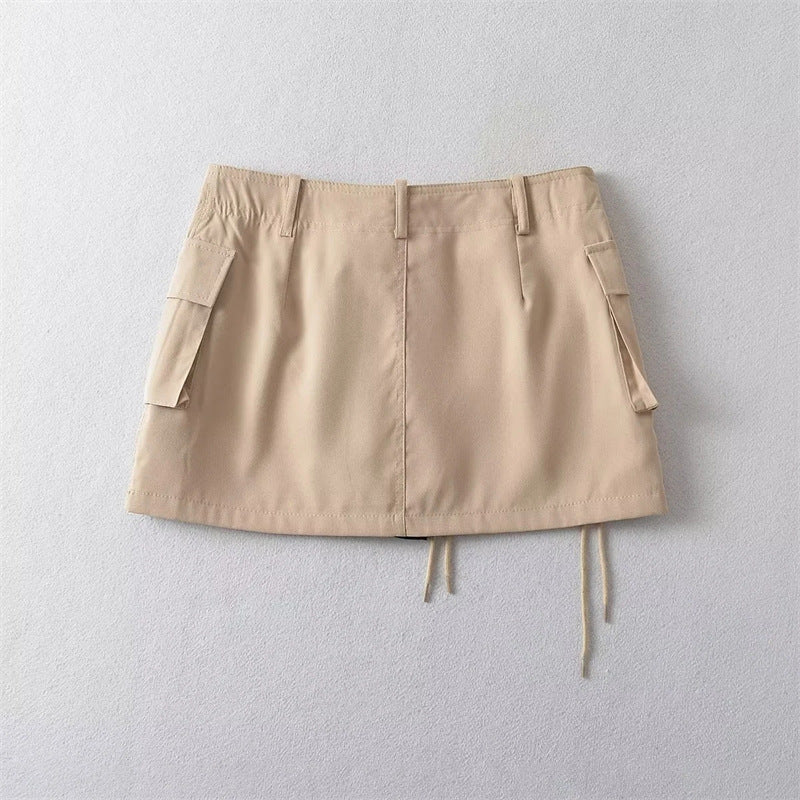 Low Waist Cargo Skirt