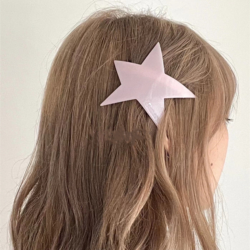 Pink Glitter Star Clip