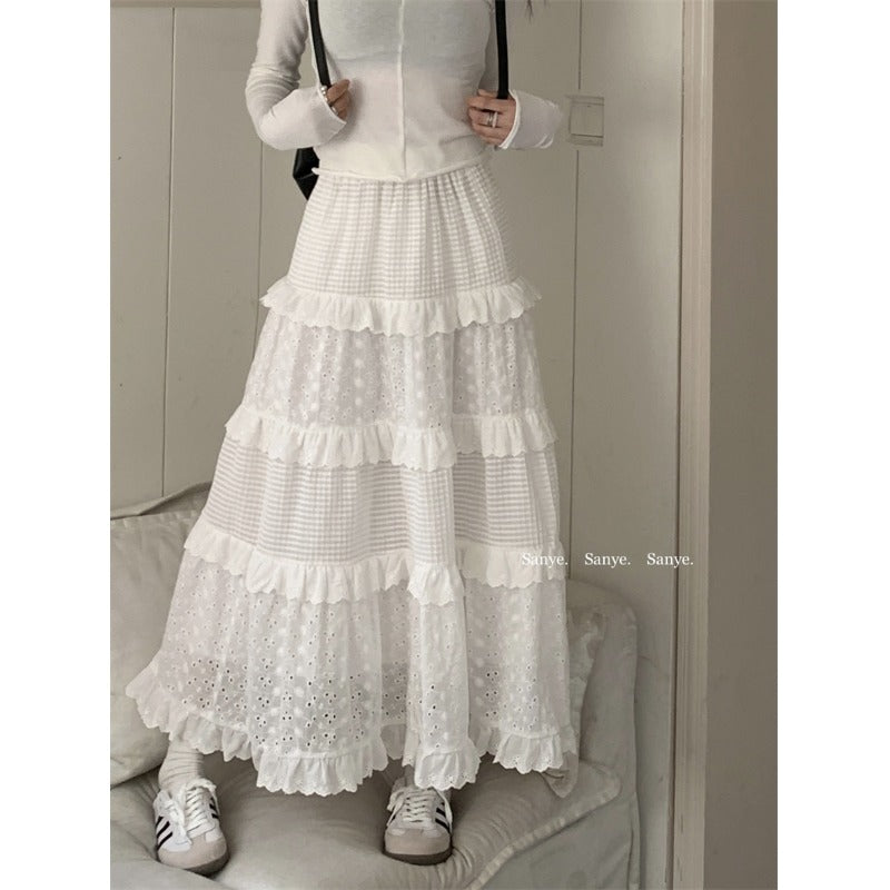 Nadia White Midi Skirt