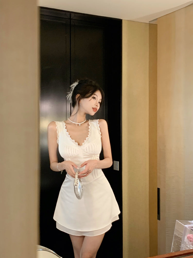 Stunning Vibes White Bustier Dress
