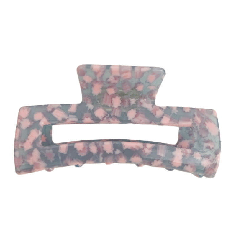Pink Blue Speckled Claw Clip