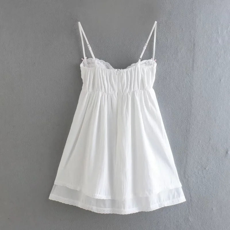 Oceanic Enchantment White Dress