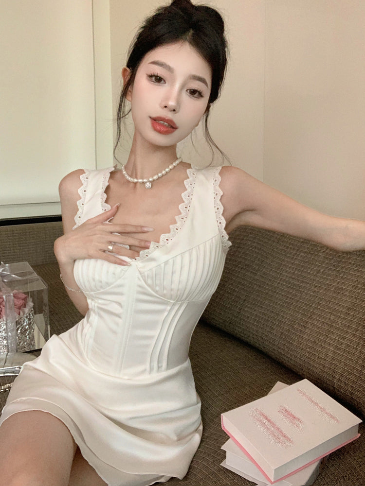 Stunning Vibes White Bustier Dress
