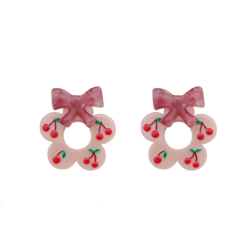 Summer Cherry Arcylic Earrings