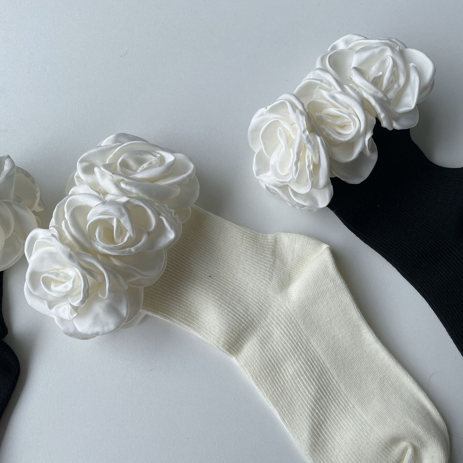White Flower Socks