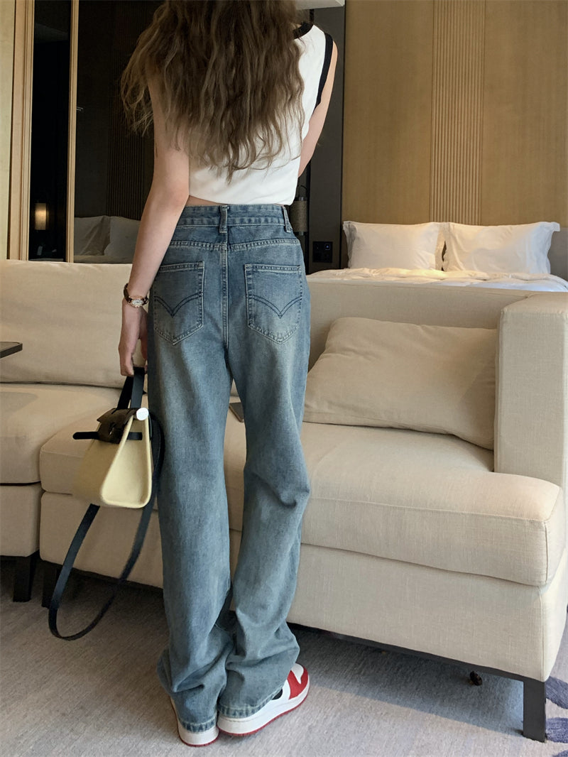 Retro Straight Baggy Jeans