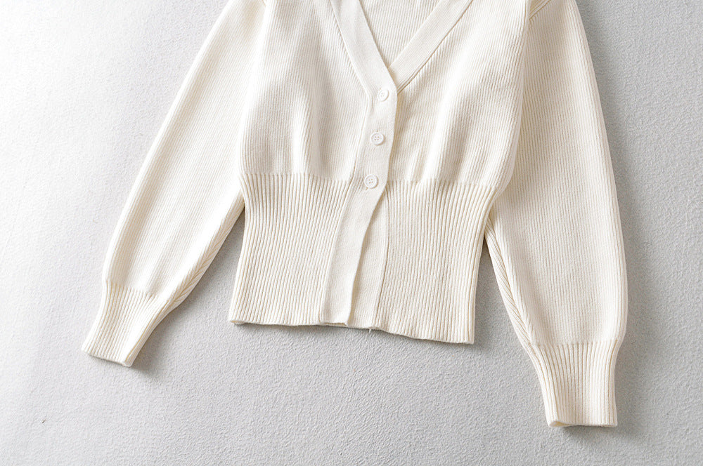 Solid Color Botton-Up Cardigan