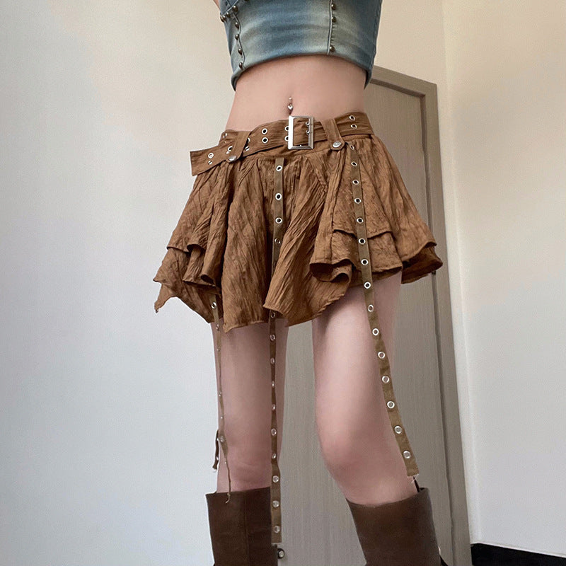 Burnt Sugar Ruffle Skirt