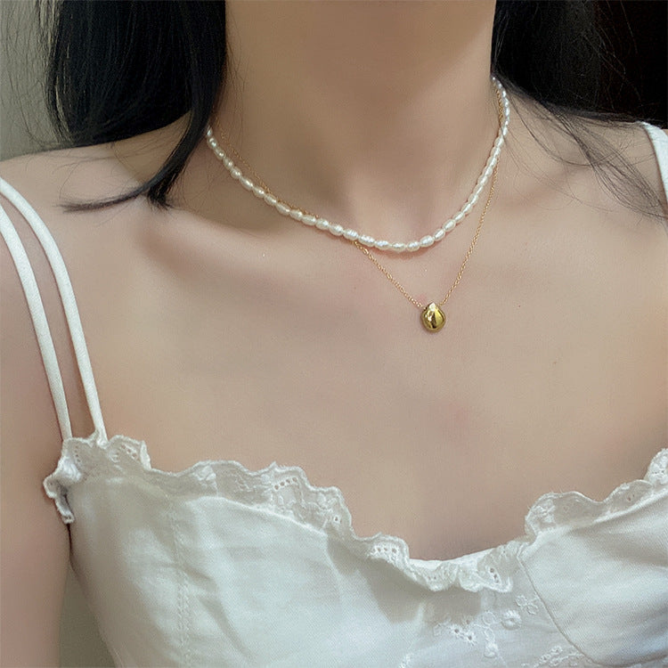 Bow Irregular Gold Necklace