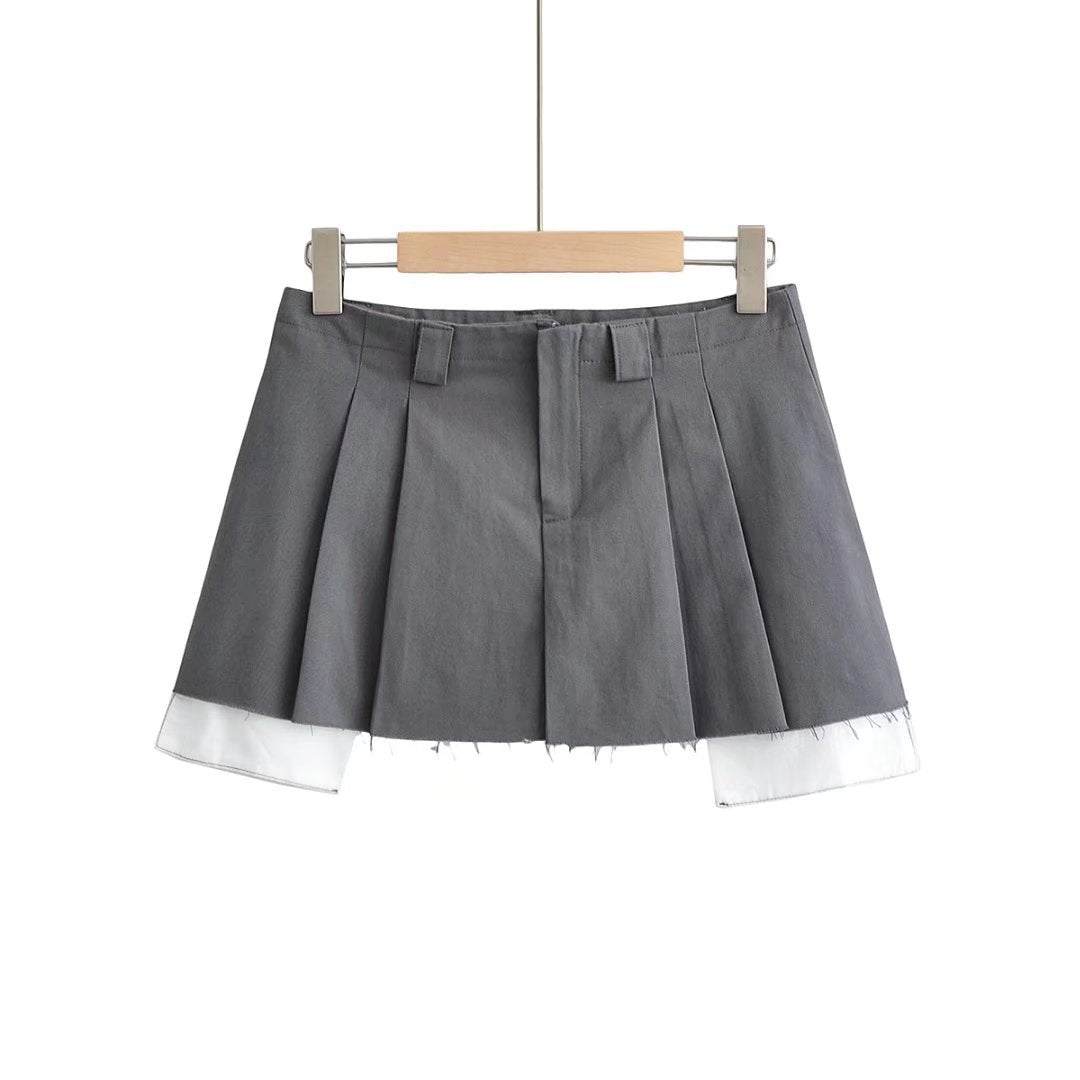 Faye Retro Belt Skirt