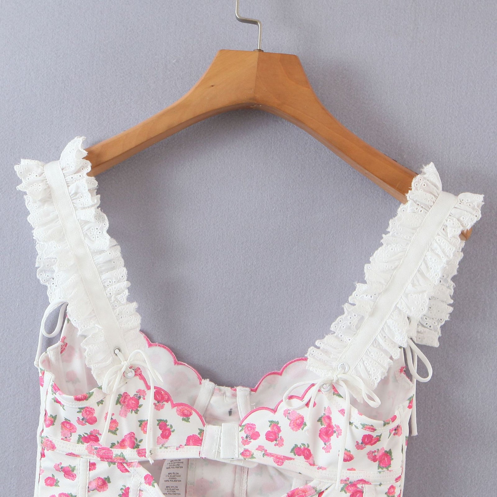 Roses Power Lace Bustier Top