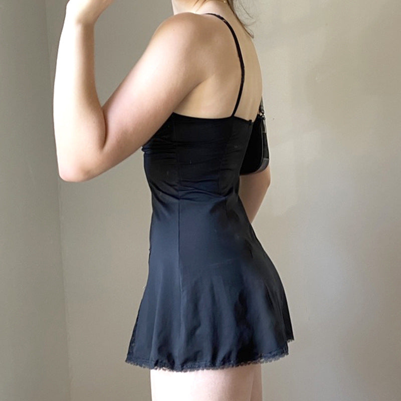 Lace Bow Slip Dress